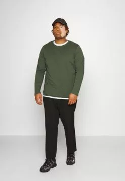 Pier One 2 Pack - Long Sleeved Top - Dark Green/Dark Blue