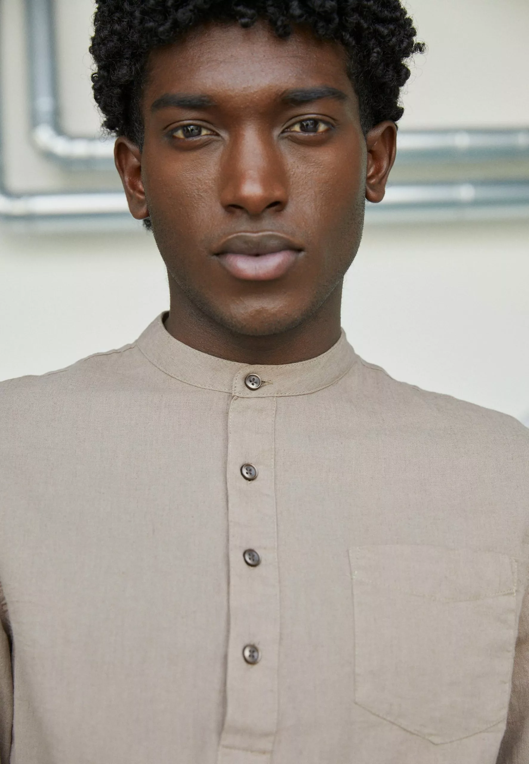 Pier One Shirt - Taupe 3 Pier One Shirt - Taupe - Image 3