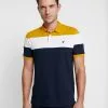 Pier One Polo Shirt - Dark Blue/Mustard
