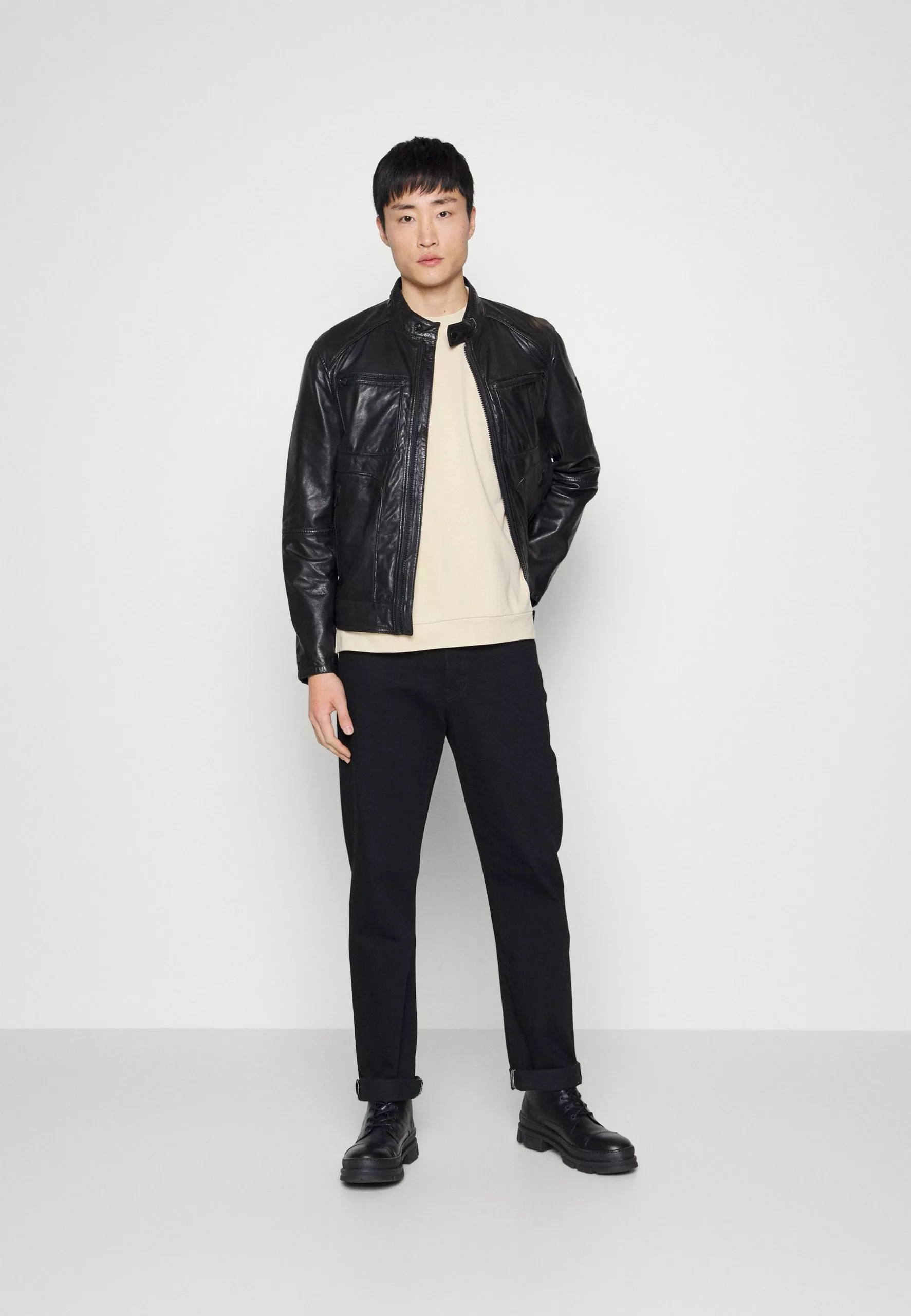 Pier One Short Sleeve Sweatshirt - Basic T-Shirt - Tan 2 Pier One Short Sleeve Sweatshirt - Basic T-Shirt - Tan - Image 2