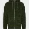 Pier One Borg Zip-Up Jacket - Fleece Jacket - Dark Green