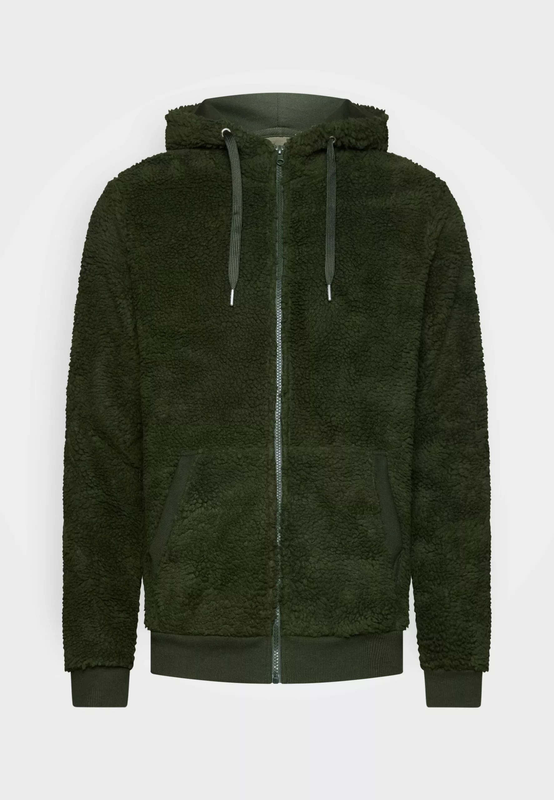 Pier One Borg Zip-Up Jacket - Fleece Jacket - Dark Green 1 Pier One Borg Zip-Up Jacket - Fleece Jacket - Dark Green