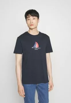 Pier One Print T-Shirt - Dark Blue