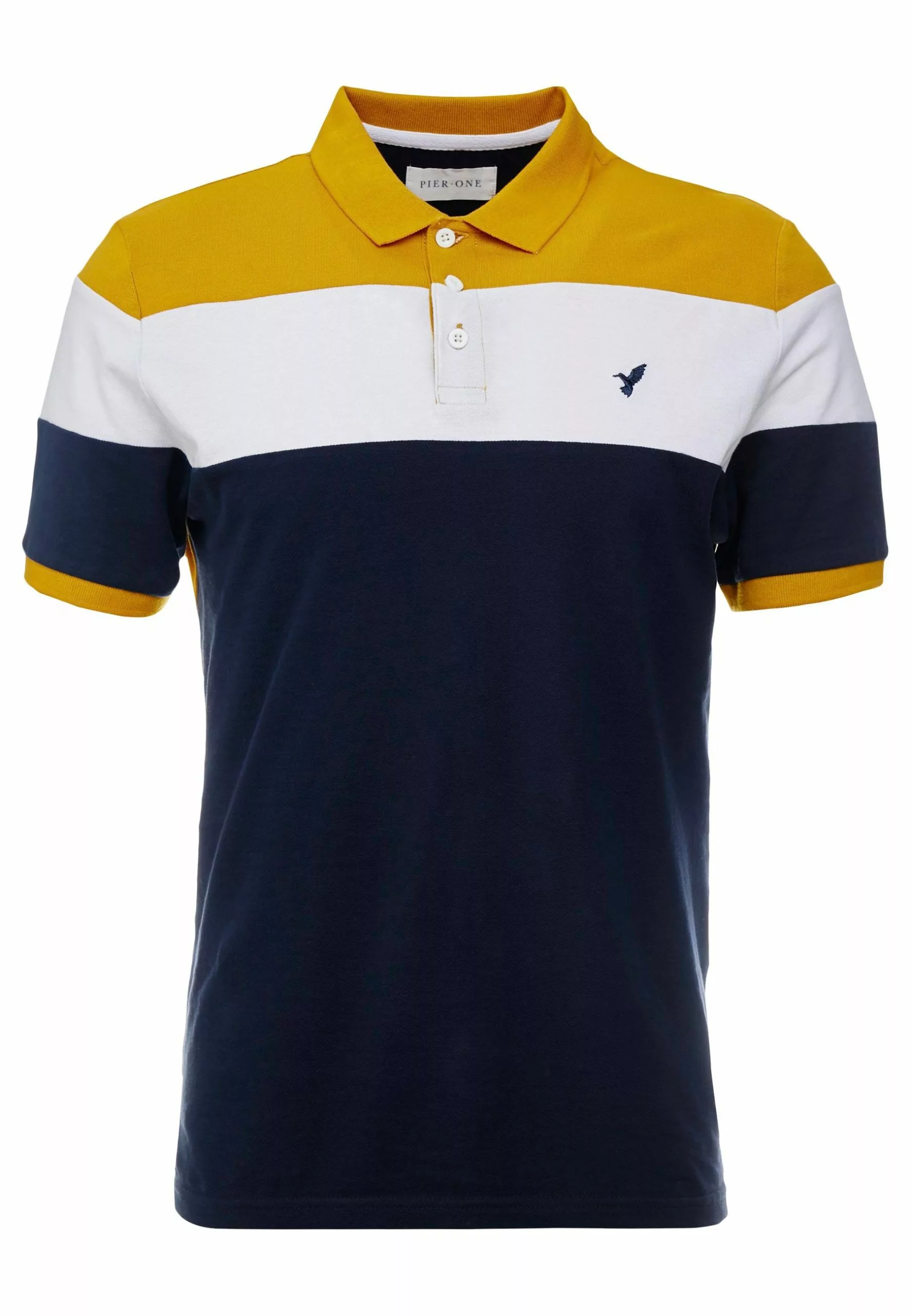 Pier One Polo Shirt - Dark Blue/Mustard 5 Pier One Polo Shirt - Dark Blue/Mustard - Image 5