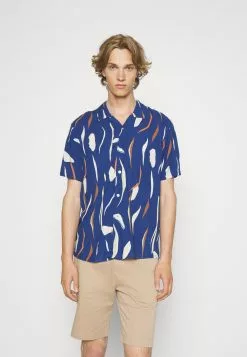 Pier One Contemporary Art Regular Resort- Shirt - Blue