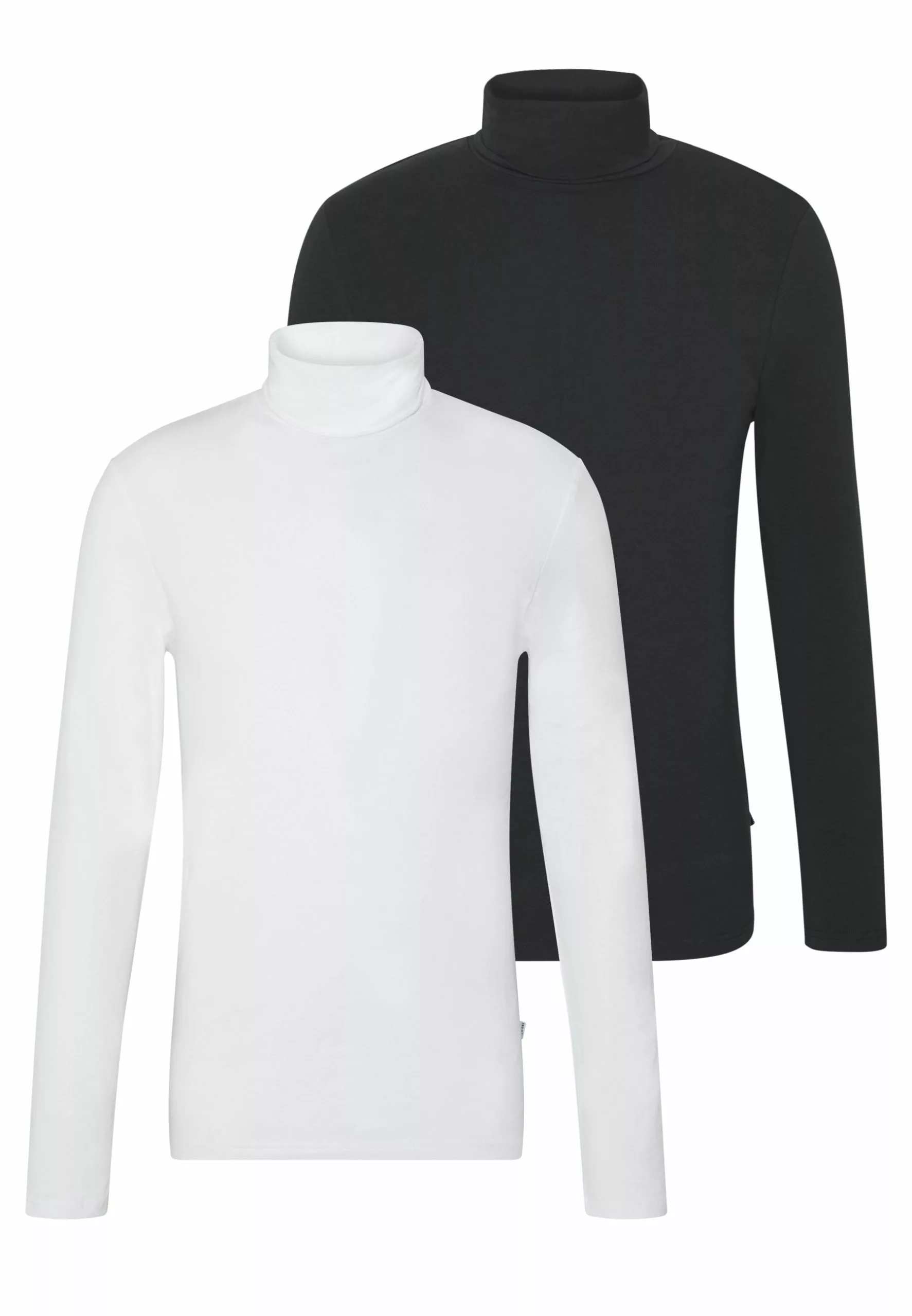 Pier One 2 Pack - Long Sleeved Top - White/Black 1 Pier One 2 Pack - Long Sleeved Top - White/Black
