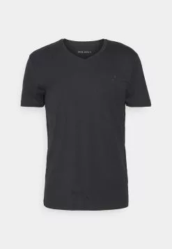 Pier One V Neck Bird Tonal 3 Pack - Basic T-Shirt - Light Brown/White/Dark Blue -Pier One Shop 16dbb85cde8744eb9c849392873d7433