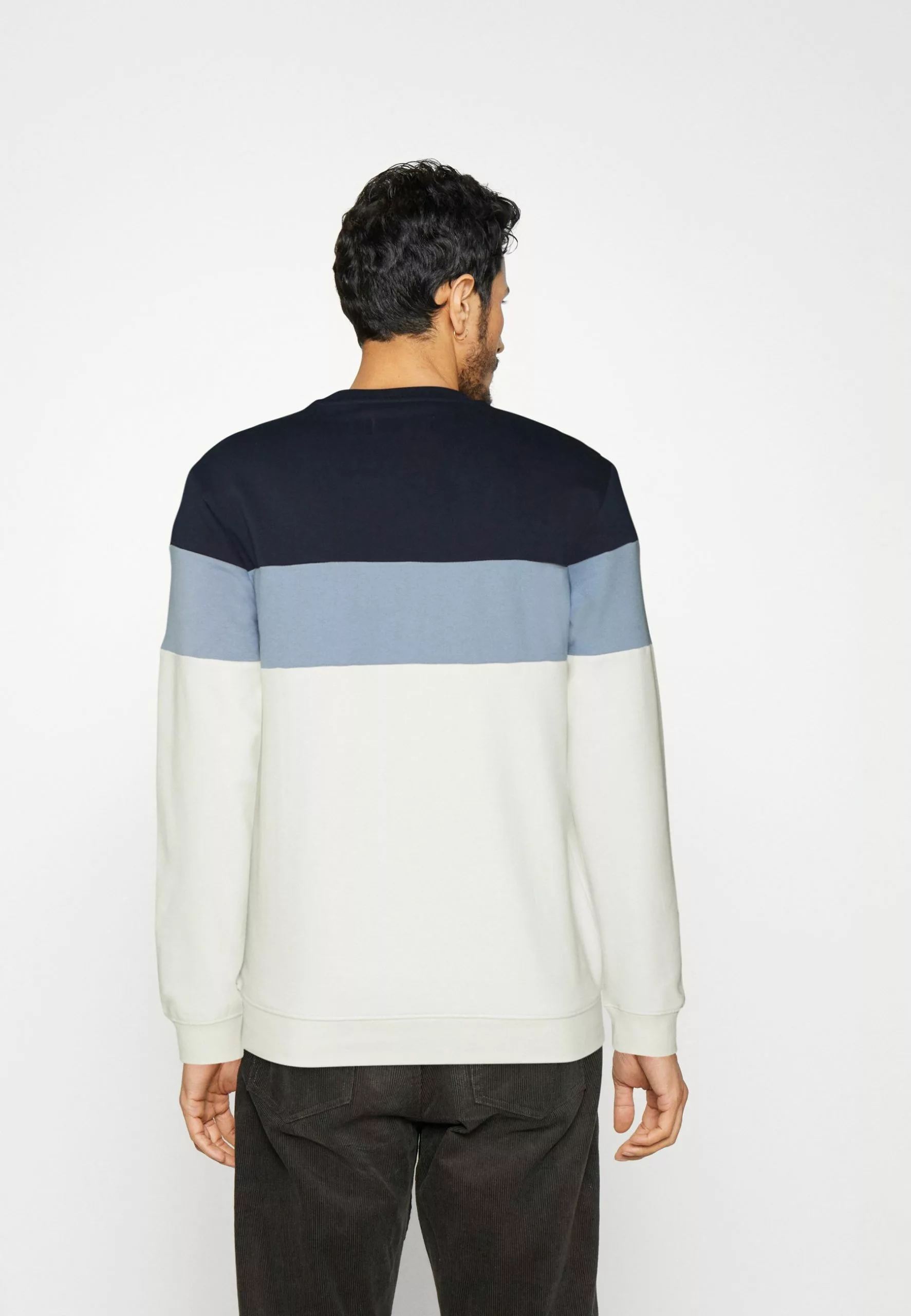 Pier One Sweatshirt - Blue/Off-White/Grey 3 Pier One Sweatshirt - Blue/Off-White/Grey - Image 3