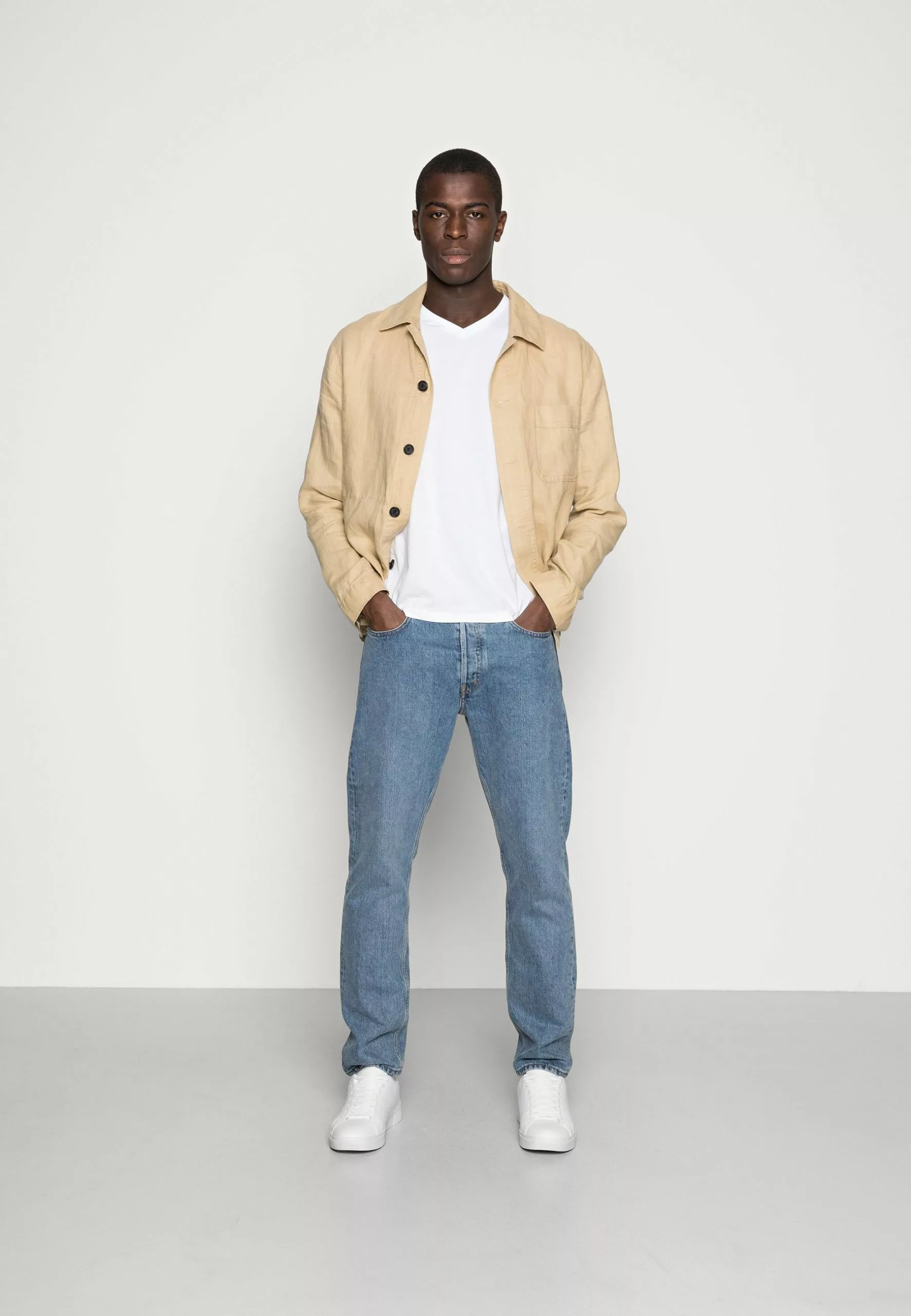 Pier One 5 Pack - Basic T-Shirt - White 1 Pier One 5 Pack - Basic T-Shirt - White