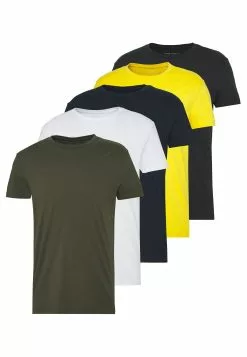 Pier One 5 Pack - Basic T-Shirt - Olive/ White/ Navy /Yellow /Black 16 Pier One 5 Pack - Basic T-Shirt - Olive/ White/ Navy /Yellow /Black -Pier One Shop 1b9164789150411d82264f1147f53451