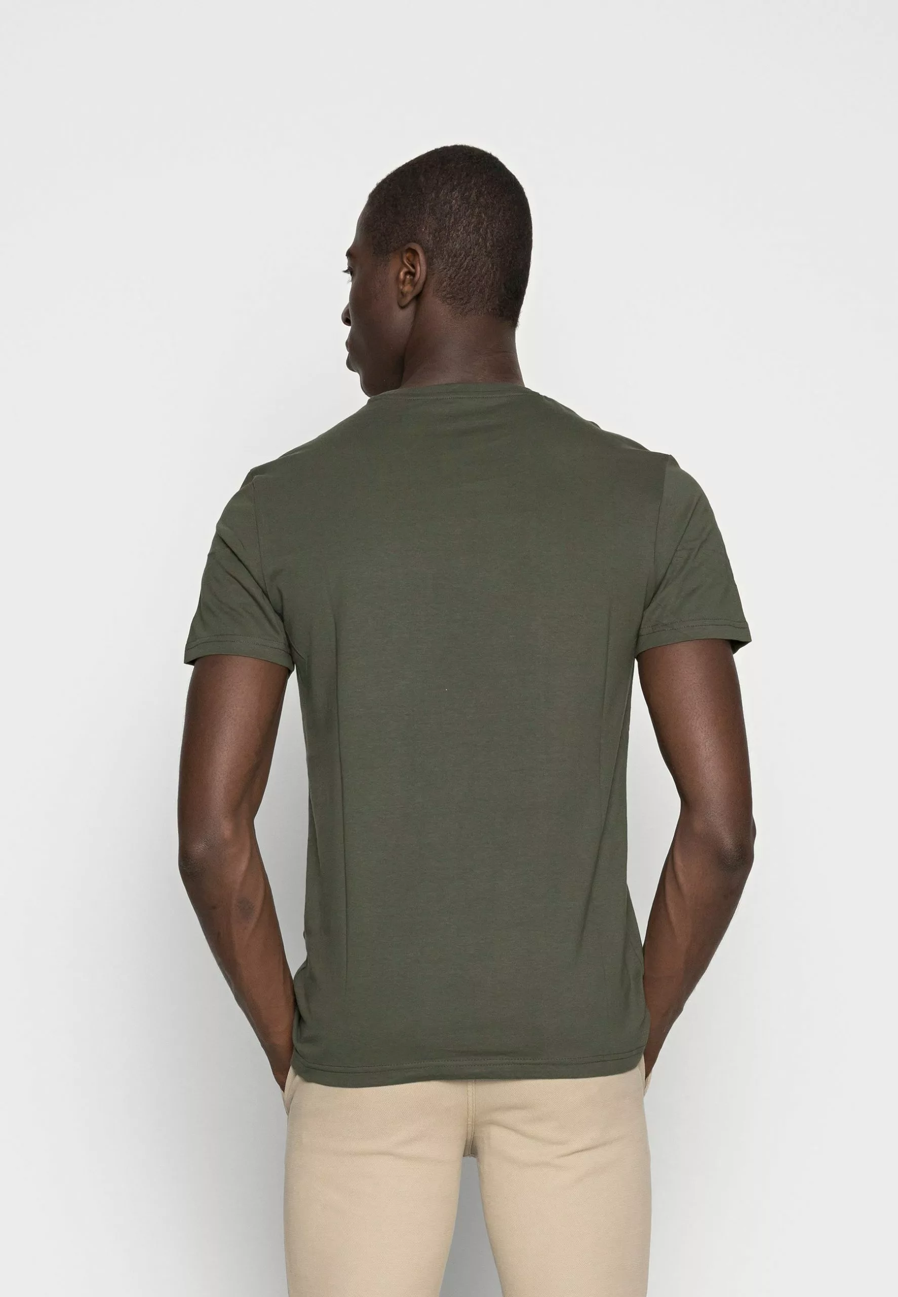 Pier One 5 Pack - Basic T-Shirt - Dark Blue/Grey/Khaki 6 Pier One 5 Pack - Basic T-Shirt - Dark Blue/Grey/Khaki - Image 6