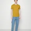 Pier One 5 Pack - Basic T-Shirt - Mottled Dark Blue/Yellow/Orange