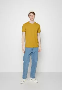 Pier One 5 Pack - Basic T-Shirt - Mottled Dark Blue/Yellow/Orange