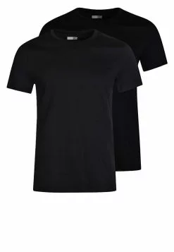 Pier One 2 Pack - Basic T-Shirt - Black