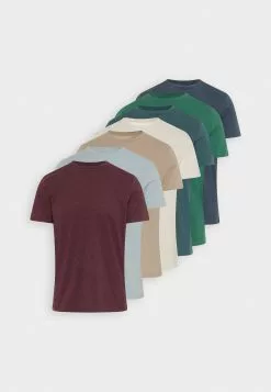 Pier One 7 Pack - Basic T-Shirt - Blue/Mottled Bordeaux/White 21 Pier One 7 Pack - Basic T-Shirt - Blue/Mottled Bordeaux/White -Pier One Shop 40238aec486841c1aa91cee1f0bc607e