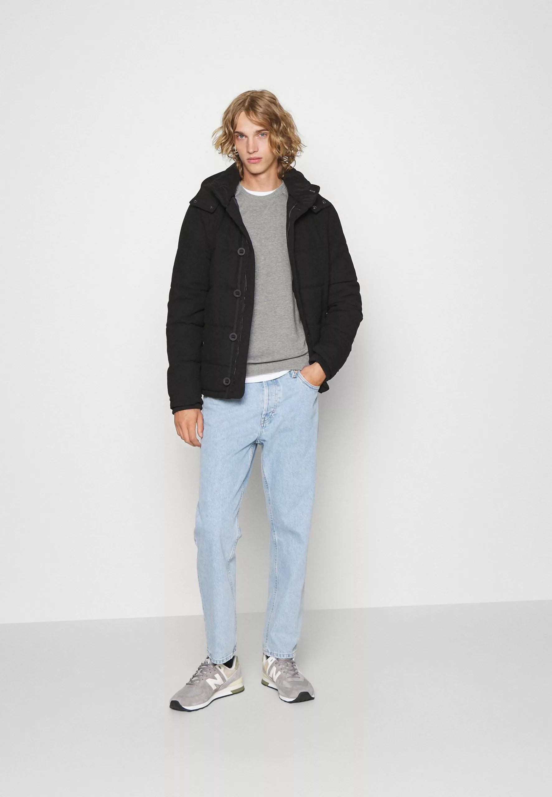 Pier One 3 Pack - Sweatshirt - Black/Mottled Grey/Dark Blue 1 Pier One 3 Pack - Sweatshirt - Black/Mottled Grey/Dark Blue