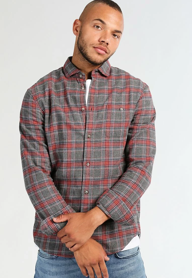 Pier One Shirt - Grey/Coral 1 Pier One Shirt - Grey/Coral