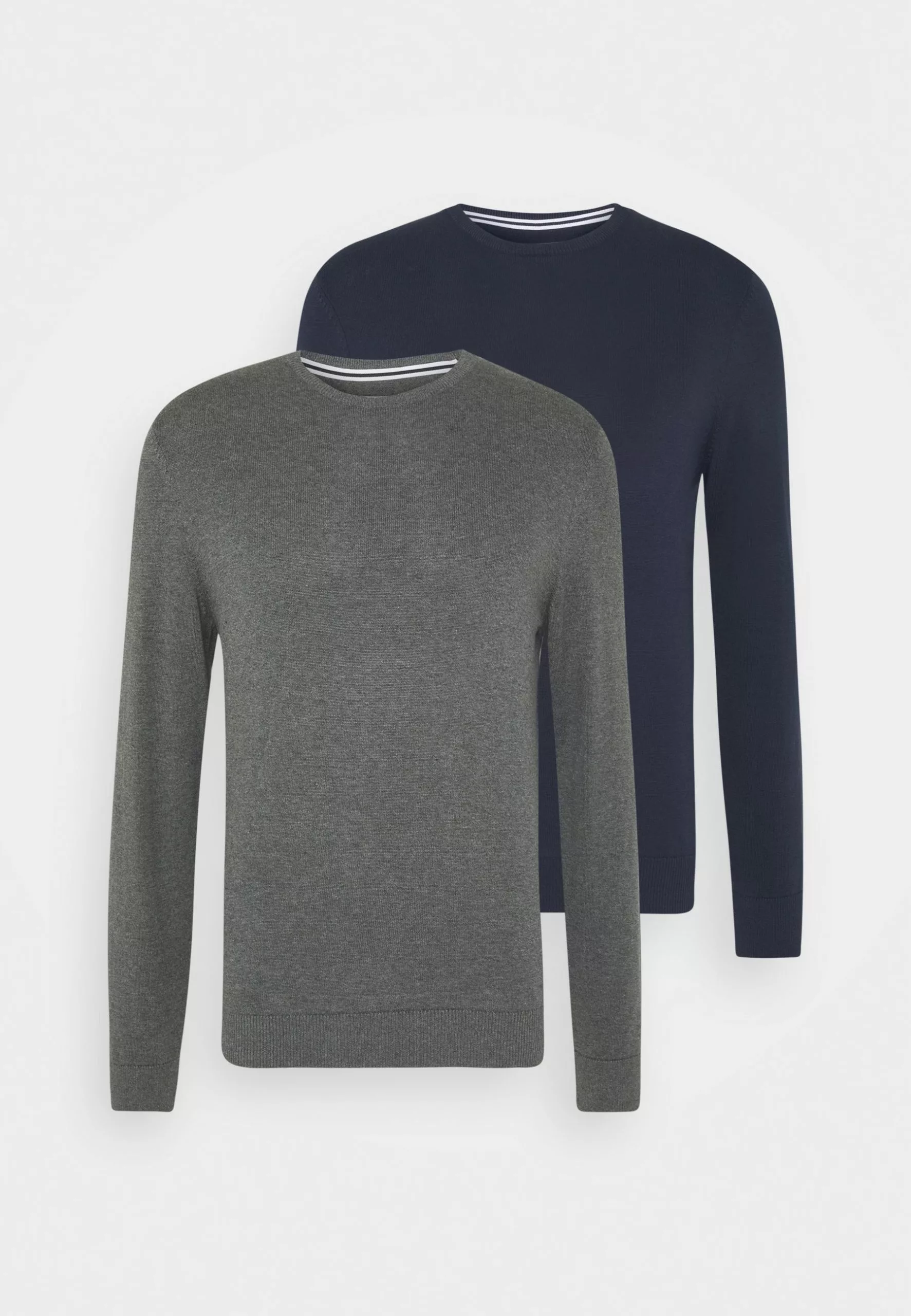 Pier One 2 Pack- Jumper - Dark Blue/Mottled Dark Grey 1 Pier One 2 Pack- Jumper - Dark Blue/Mottled Dark Grey