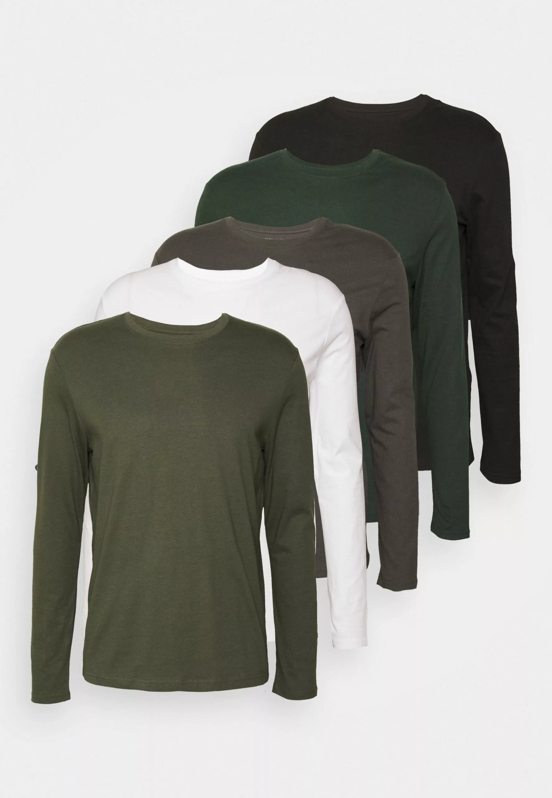 Pier One 5 Pack - Long Sleeved Top - White/Dark Green/Light Green/Black 7 Pier One 5 Pack - Long Sleeved Top - White/Dark Green/Light Green/Black - Image 7