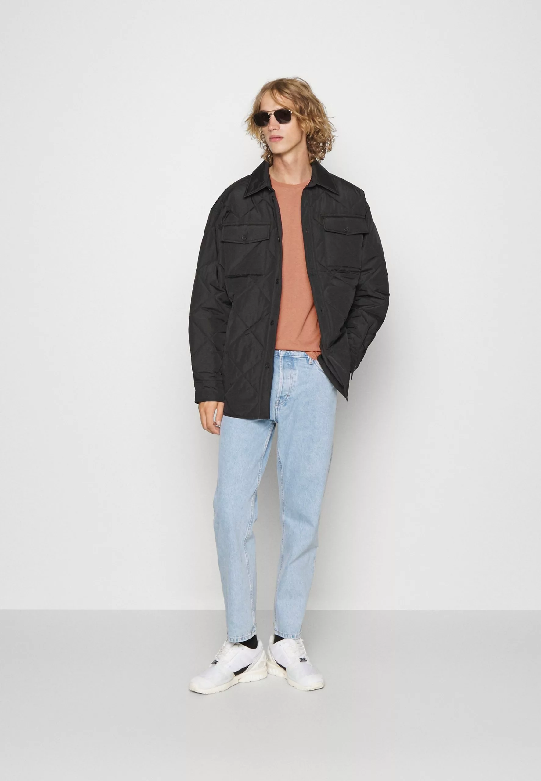 Pier One 5 Pack - Basic T-Shirt - Stone/Blue/Mottled Light Grey - 1 Pier One 5 Pack - Basic T-Shirt - Stone/Blue/Mottled Light Grey -