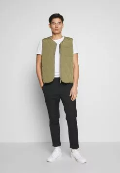 Pier One 5 Pack - Basic T-Shirt - Olive/ White/ Navy /Yellow /Black