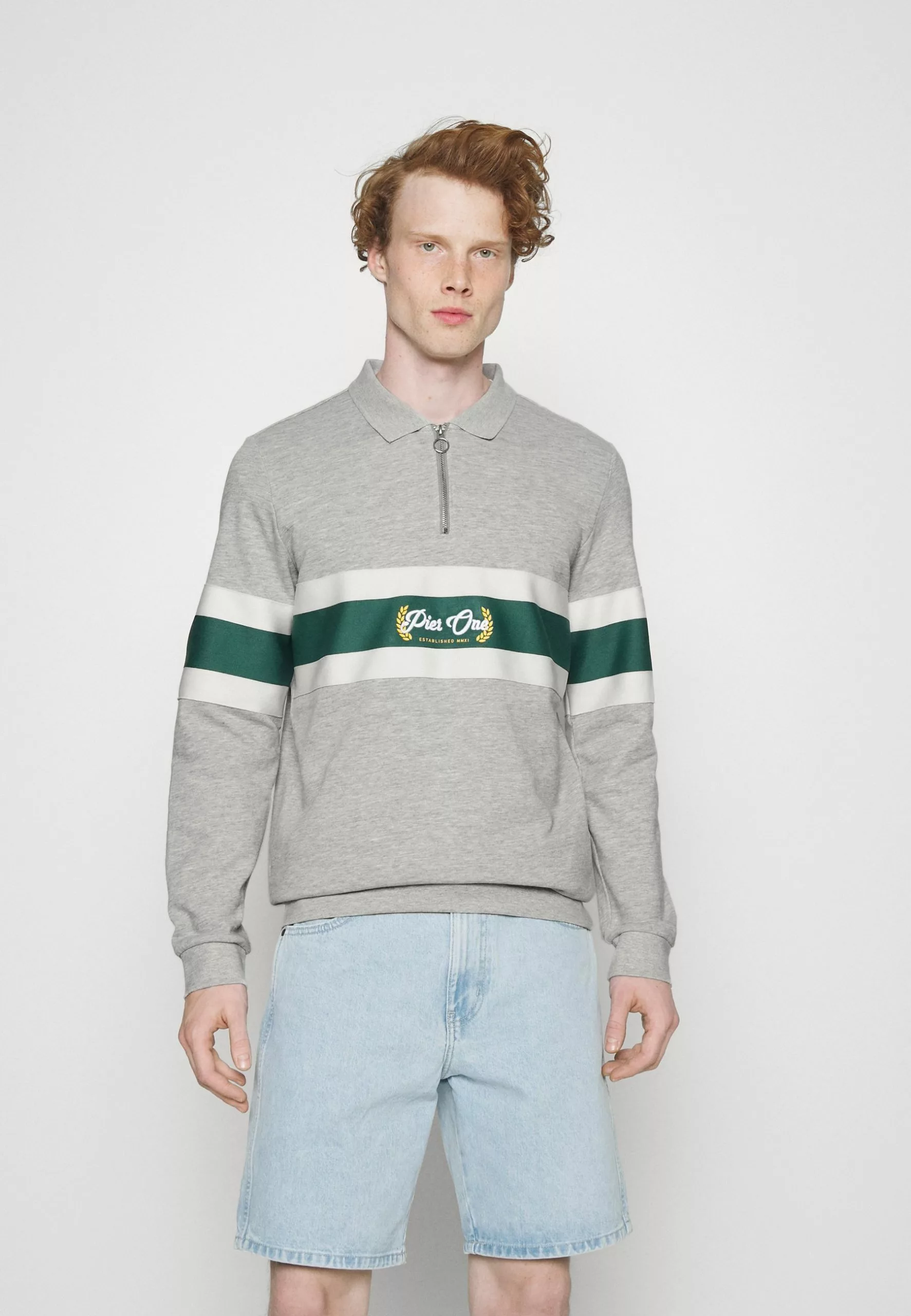 Pier One Sweatshirt -Light Grey 1 Pier One Sweatshirt -Light Grey