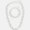 Pier One Set Unisex - Necklace - Silver-Coloured