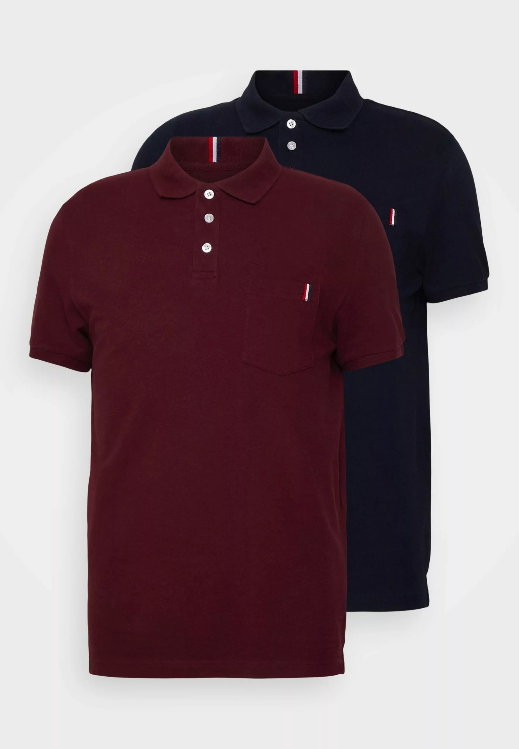 Pier One 2 Pack - Polo Shirt - Blue/Bordeaux 5 Pier One 2 Pack - Polo Shirt - Blue/Bordeaux - Image 5