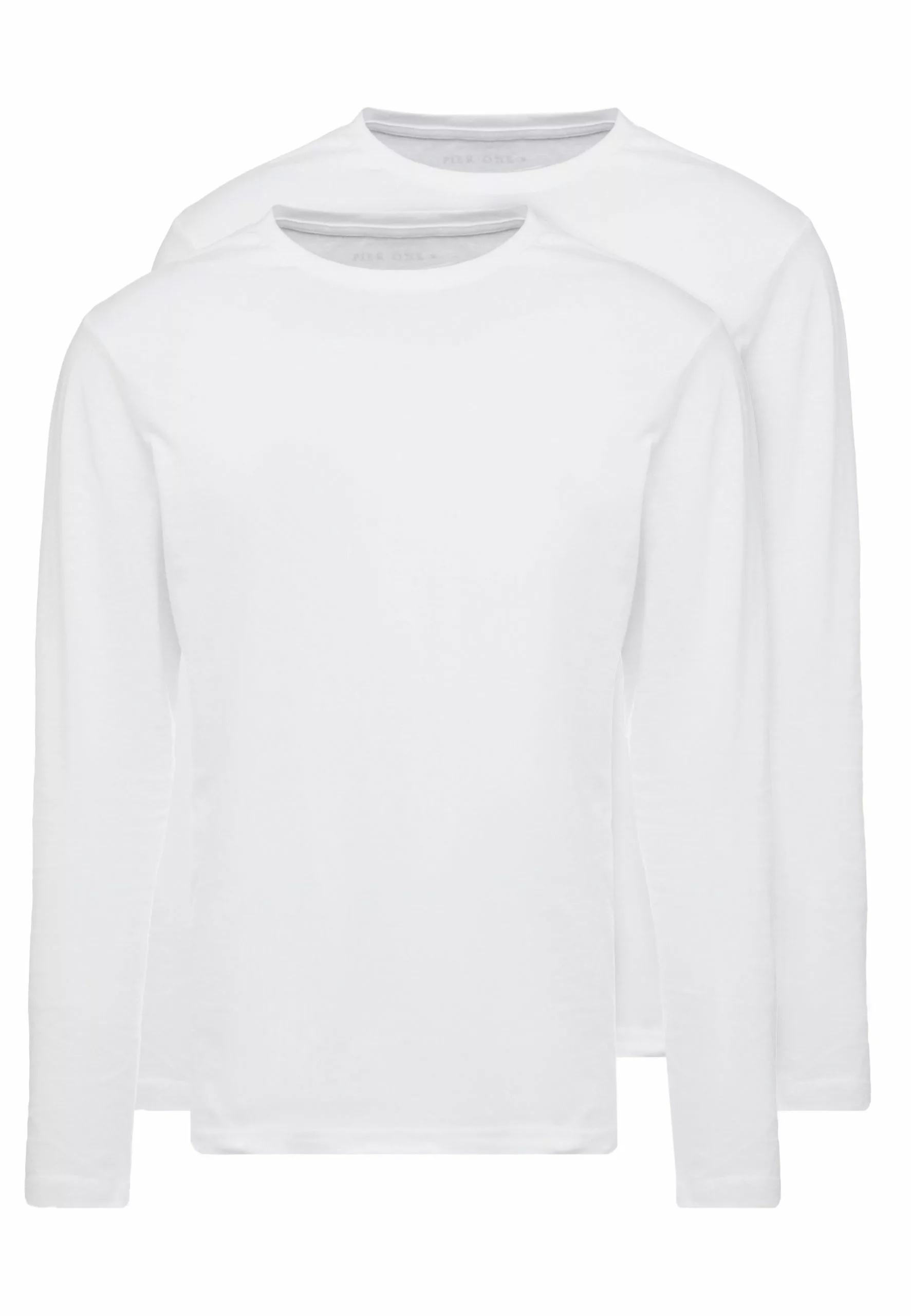 Pier One 2 Pack - Long Sleeved Top - White 1 Pier One 2 Pack - Long Sleeved Top - White