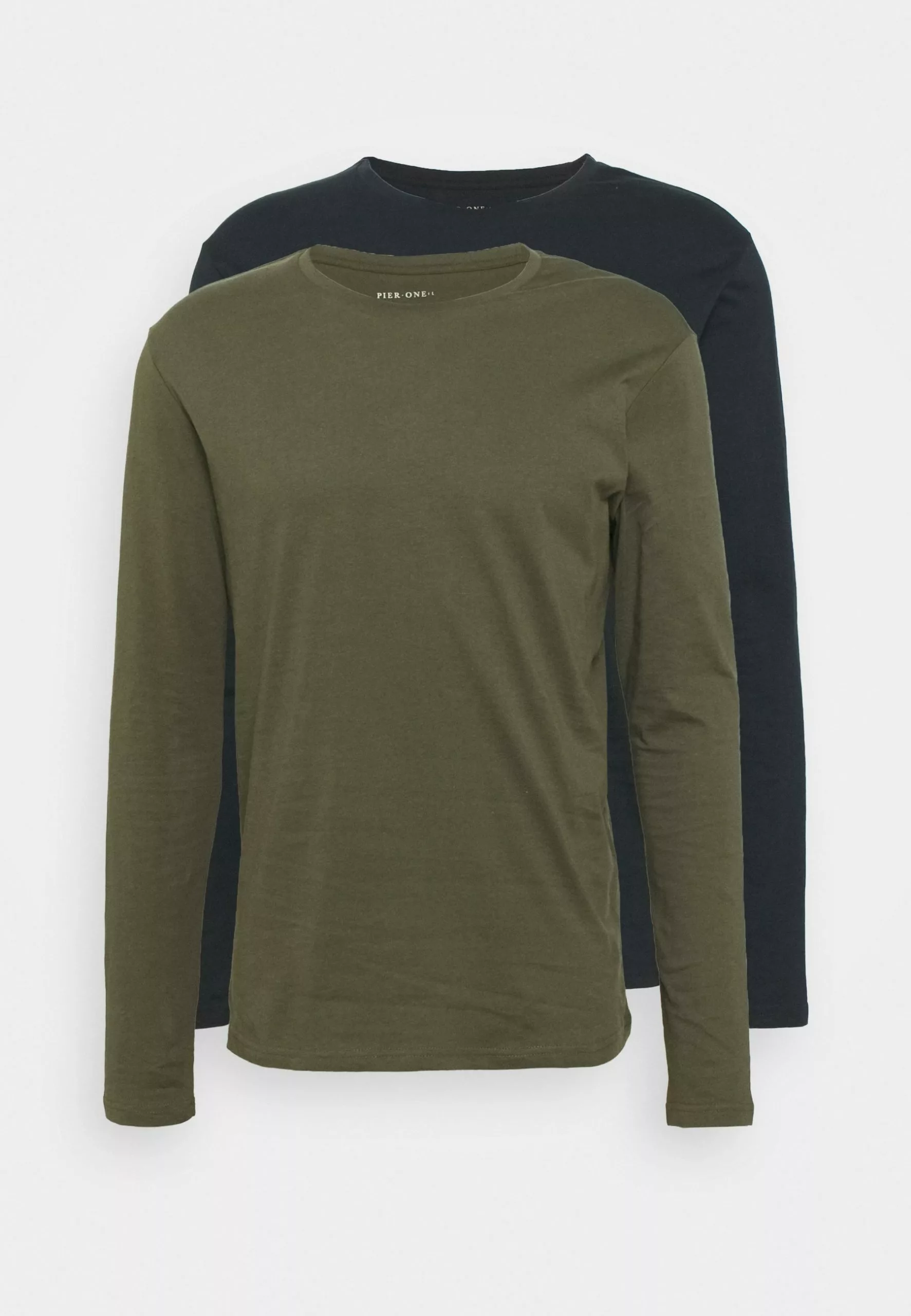 Pier One 2 Pack - Long Sleeved Top - Olive/Dark Blue 5 Pier One 2 Pack - Long Sleeved Top - Olive/Dark Blue - Image 5