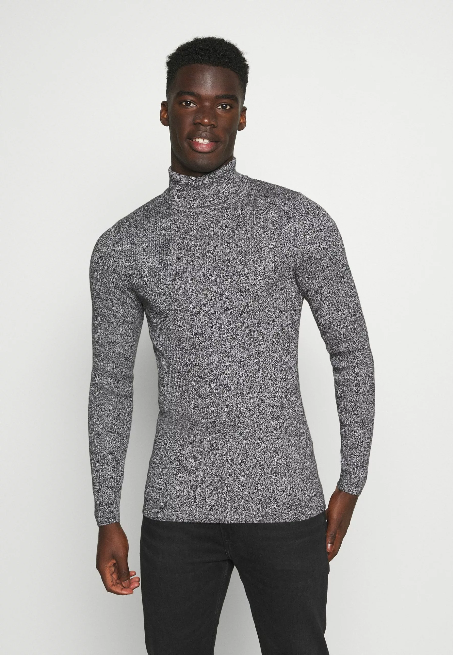 Pier One Muscle Fit Turtle - Jumper - Mottled Grey 1 Pier One Muscle Fit Turtle - Jumper - Mottled Grey