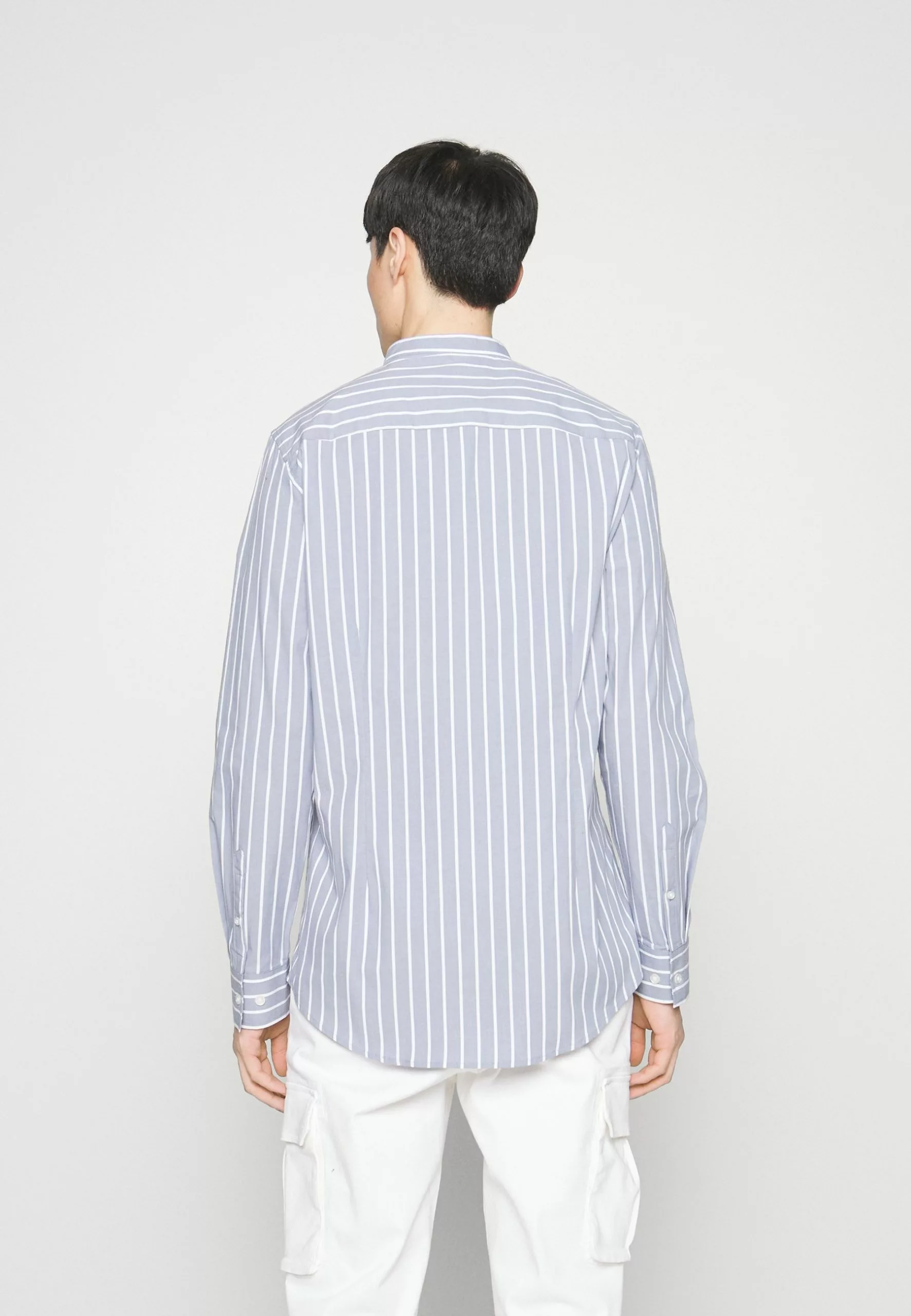 Pier One Muscle Fit Stand- Shirt - Blue 3 Pier One Muscle Fit Stand- Shirt - Blue - Image 3