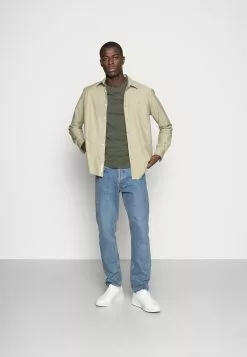 Pier One 3 Pack - Basic T-Shirt - Black/Grey/Green