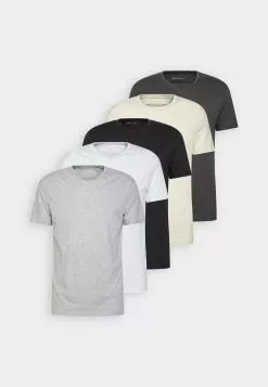 Pier One 5 Pack - Basic T-Shirt - White/Off-White/Light Grey/Beige/Black 16 Pier One 5 Pack - Basic T-Shirt - White/Off-White/Light Grey/Beige/Black -Pier One Shop 7bf5e8f476e84e10a6f18ffb93b5ff4c