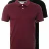 Pier One 2 Pack - Polo Shirt - Bordeaux/Black
