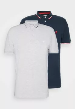 Pier One 2 Pack - Polo Shirt - Light Grey/Dark Blue -Pier One Shop 80fc7d2c93fe45a4bd2b3e1128ea88bd