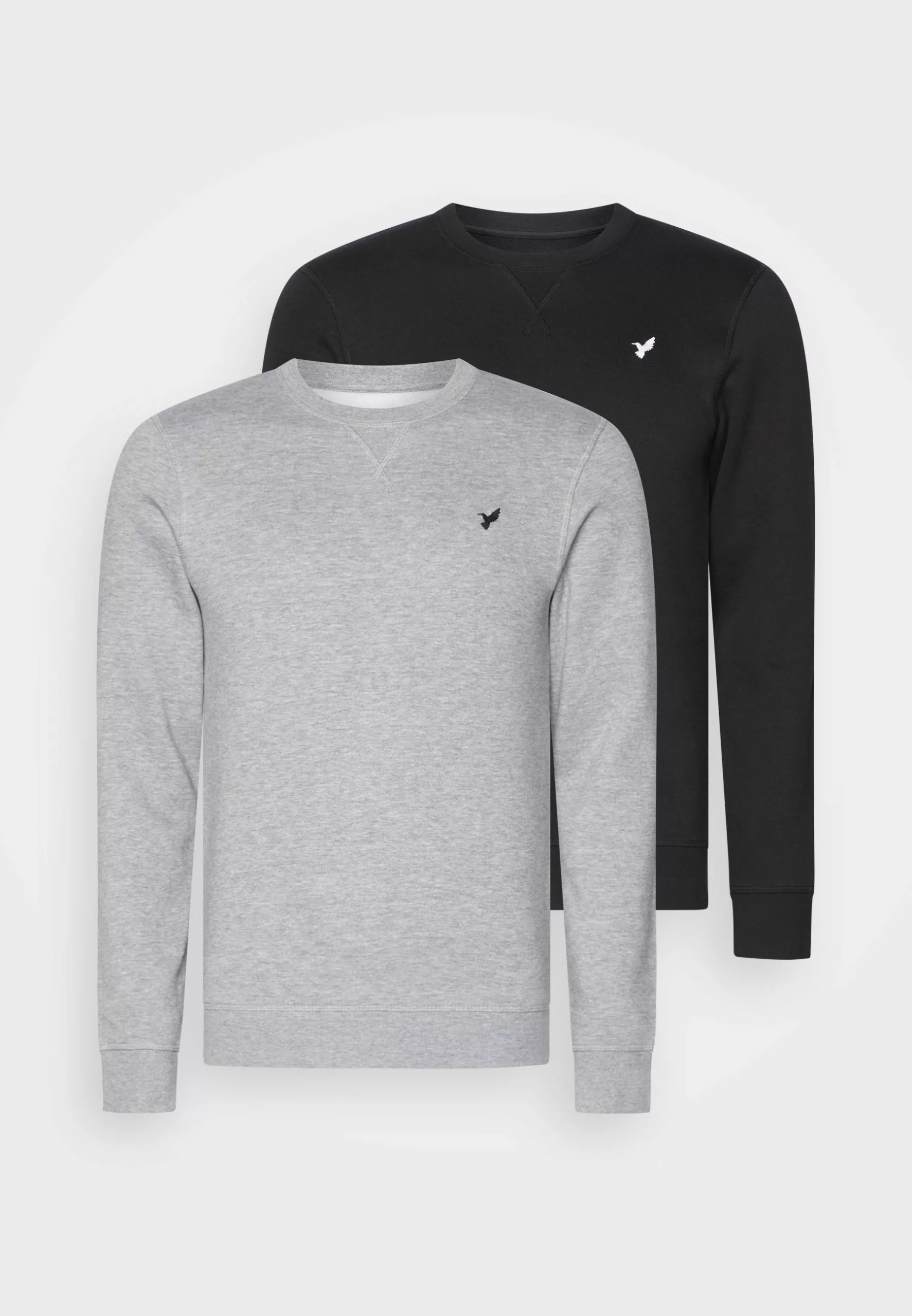 Pier One Sweatshirt - Black/Mottled Grey 1 Pier One Sweatshirt - Black/Mottled Grey