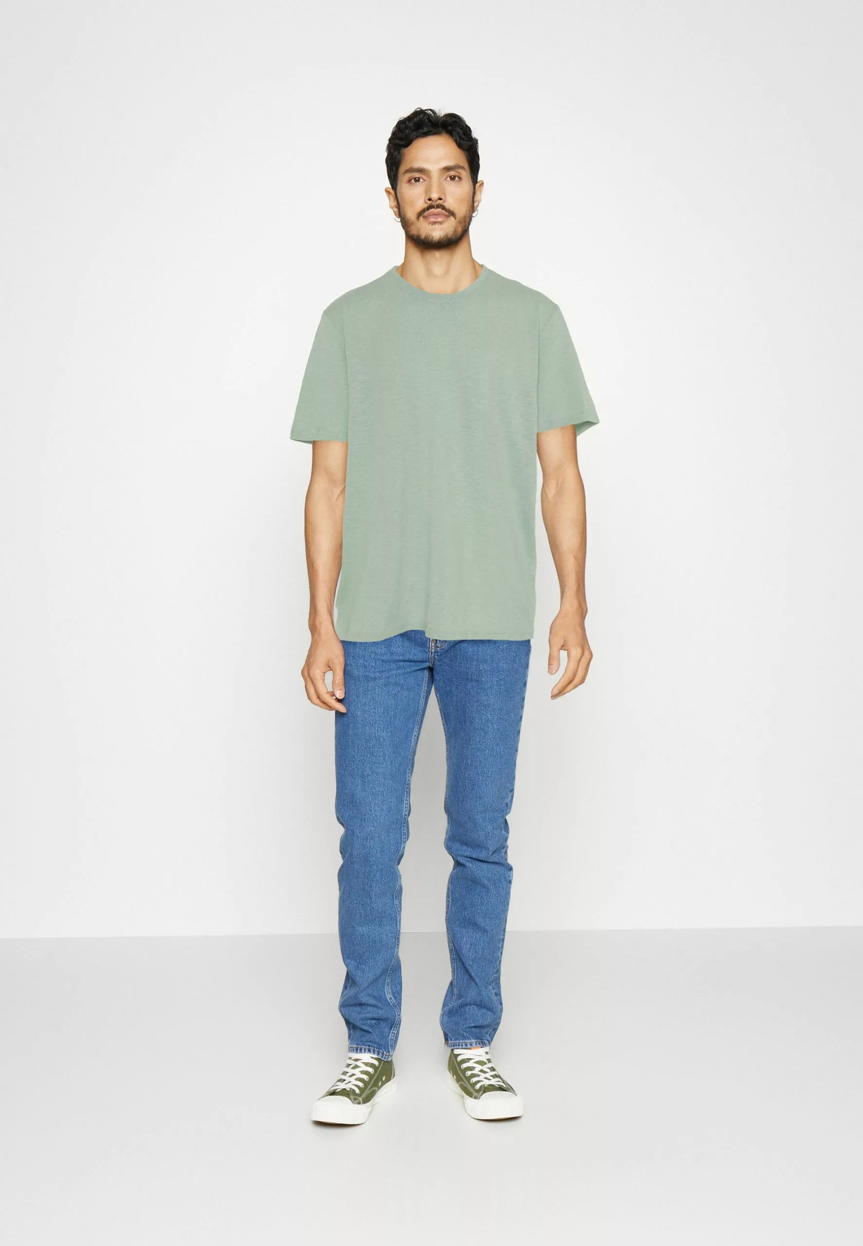Pier One 5 Pack - Basic T-Shirt - Mint/Off-White/Khaki 1 Pier One 5 Pack - Basic T-Shirt - Mint/Off-White/Khaki