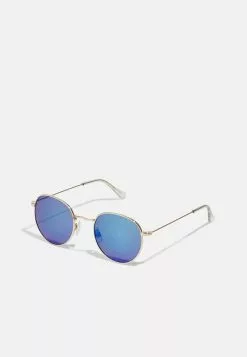 Pier One Unisex - Sunglasses - Gold-Coloured/Blue