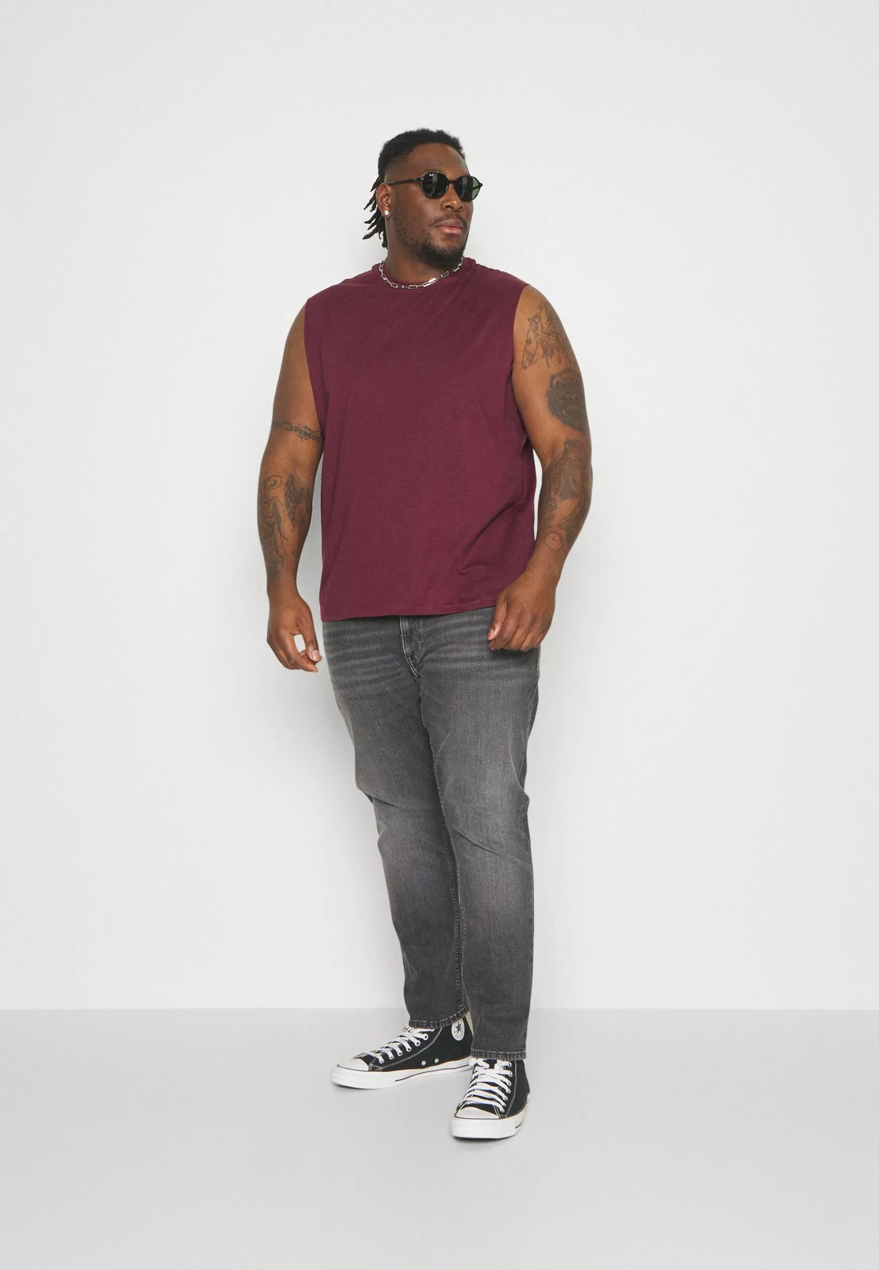 Pier One 2 Pack- Top - Black/Bordeaux 1 Pier One 2 Pack- Top - Black/Bordeaux