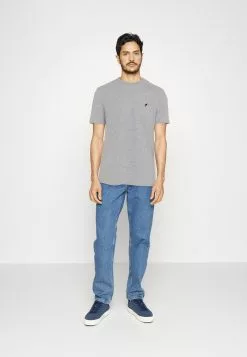 Pier One 3 Pack - Basic T-Shirt - Mottled Light Grey/Pink/Black