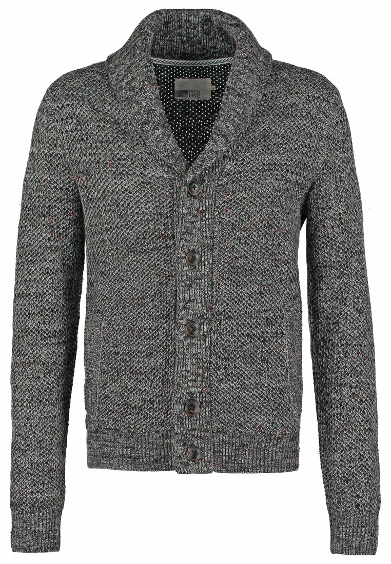 Pier One Cardigan - Dark Grey Melange 8 Pier One Cardigan - Dark Grey Melange - Image 8