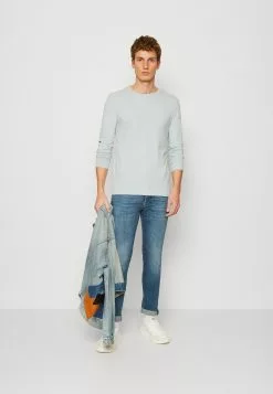 Pier One 2 Pack - Long Sleeved Top - Light Blue/Dark Blue