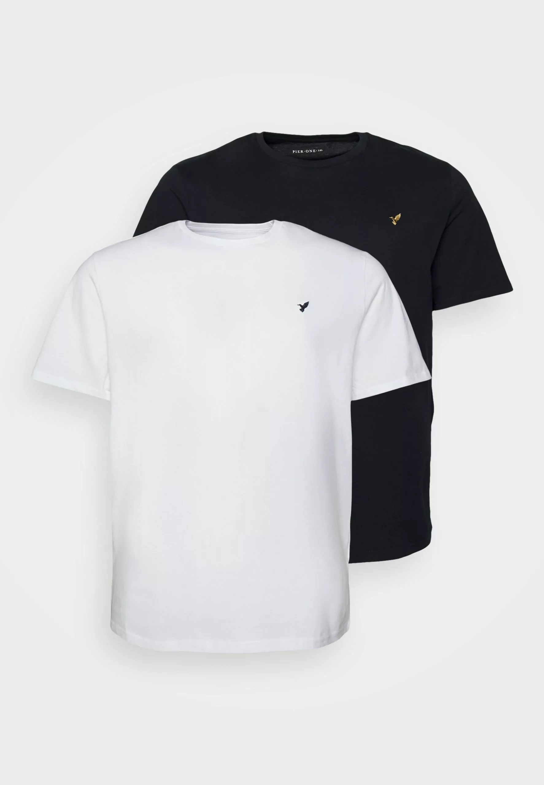 Pier One 2 Pack - Basic T-Shirt - Dark Blue/White 6 Pier One 2 Pack - Basic T-Shirt - Dark Blue/White - Image 6