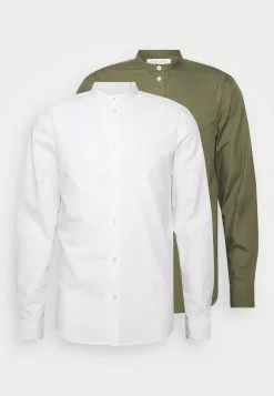 Pier One 2 Pack - Shirt - White/Olive 10 Pier One 2 Pack - Shirt - White/Olive -Pier One Shop 988021f1de6844419b87bca9699448ac