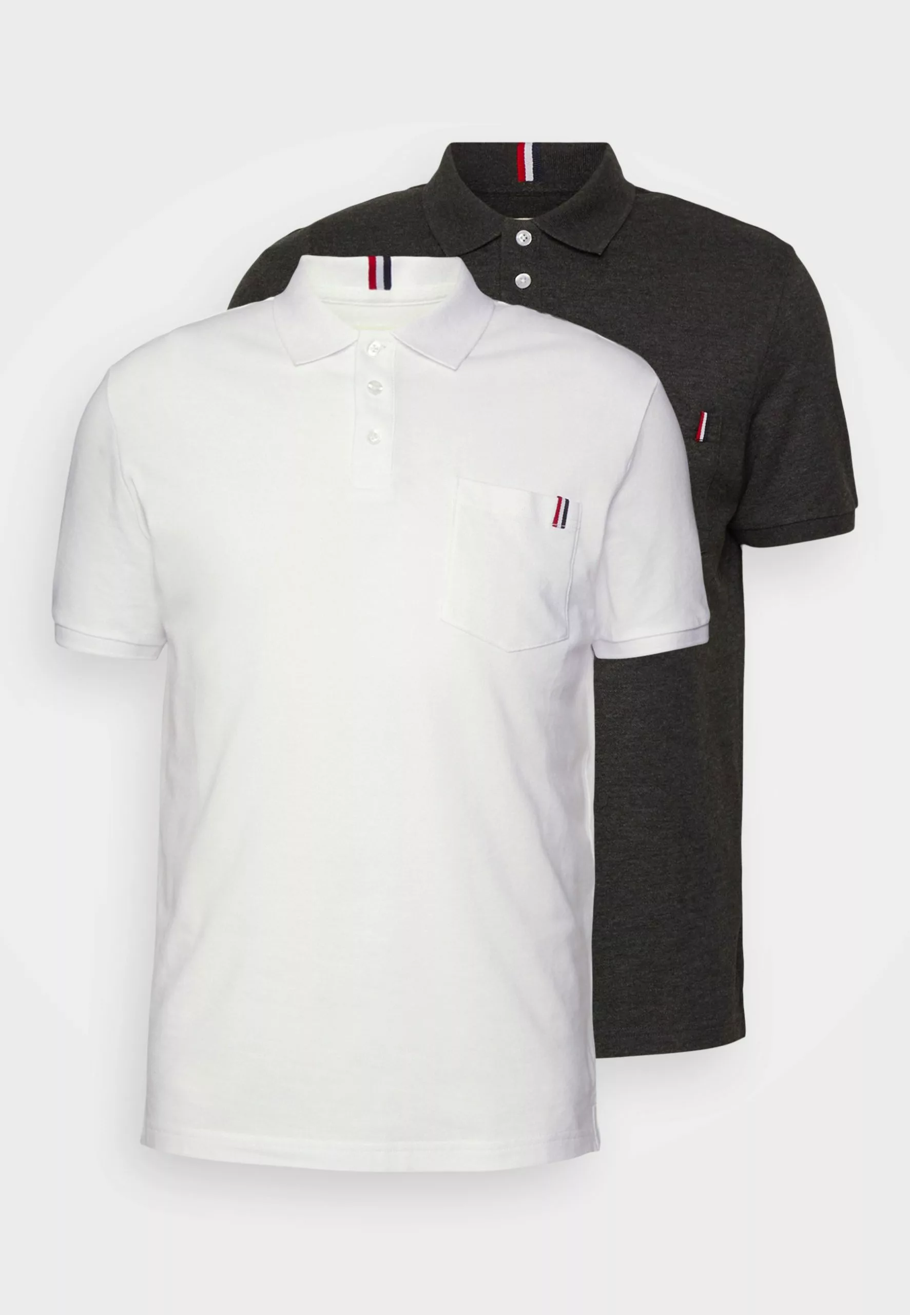 Pier One 2 Pack - Polo Shirt - 103 - Dark Grey_001 - White 5 Pier One 2 Pack - Polo Shirt - 103 - Dark Grey_001 - White - Image 5