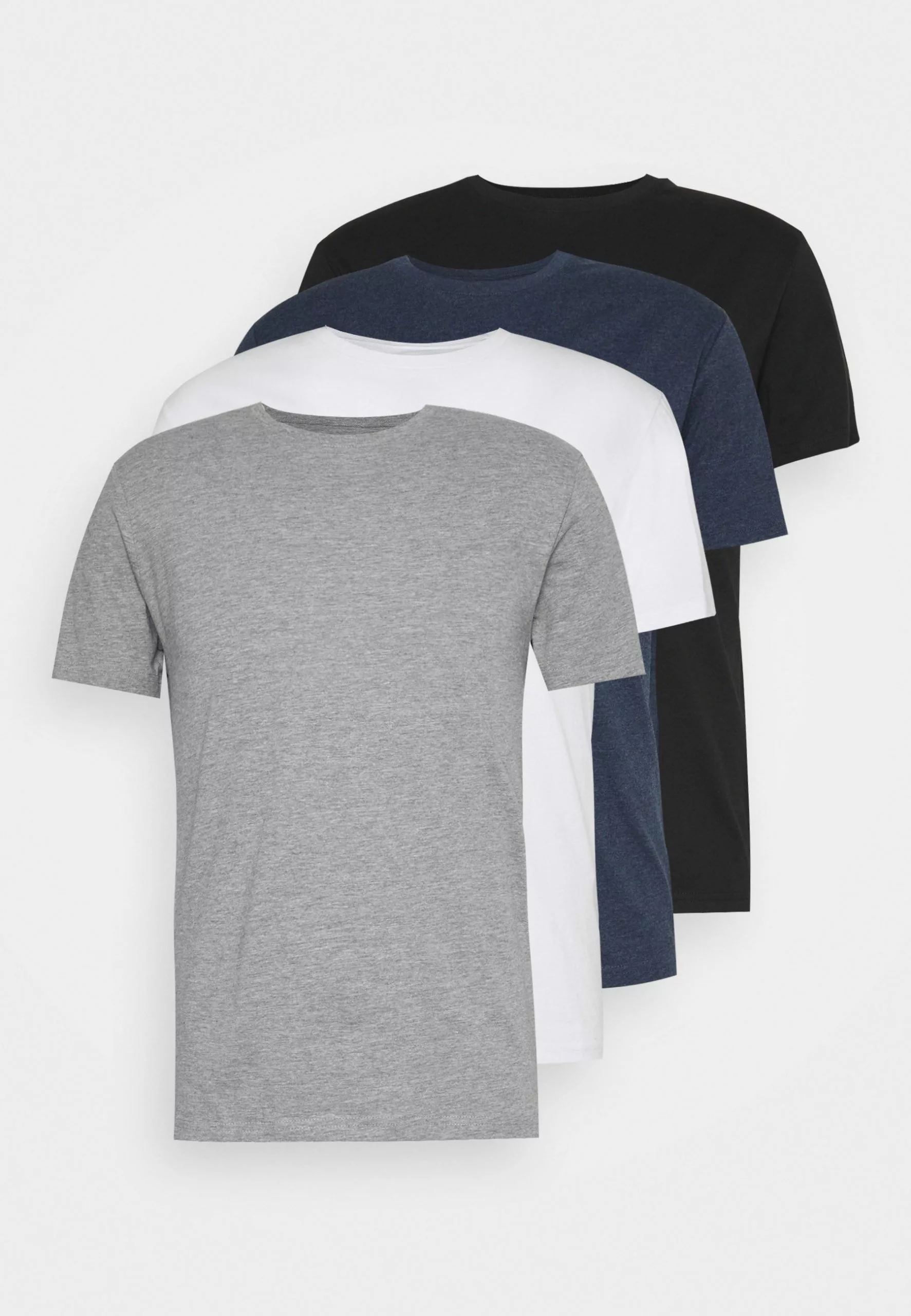 Pier One 4 Pack - Basic T-Shirt - Black/White/Blue 4 Pier One 4 Pack - Basic T-Shirt - Black/White/Blue - Image 4