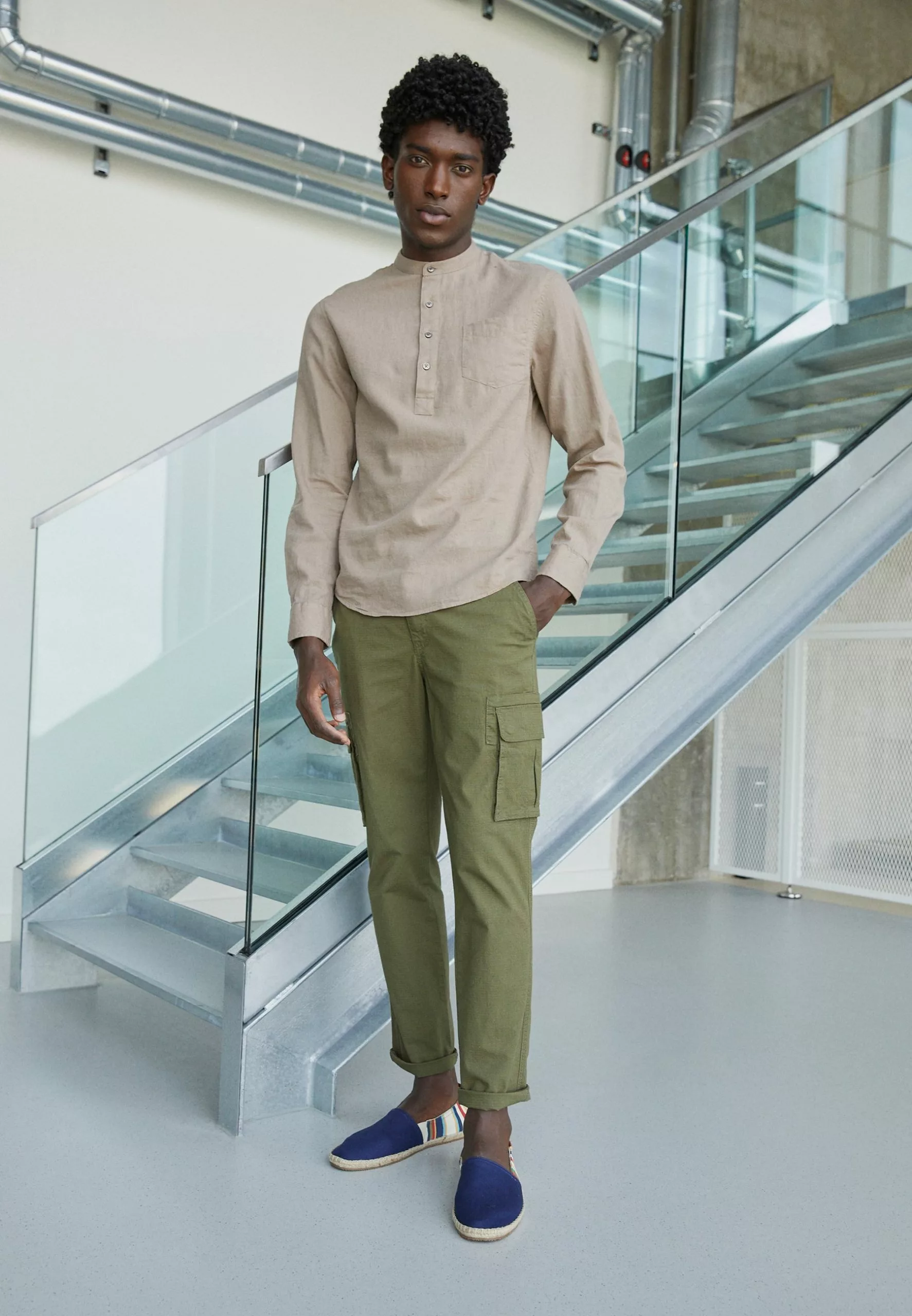 Pier One Shirt - Taupe 1 Pier One Shirt - Taupe