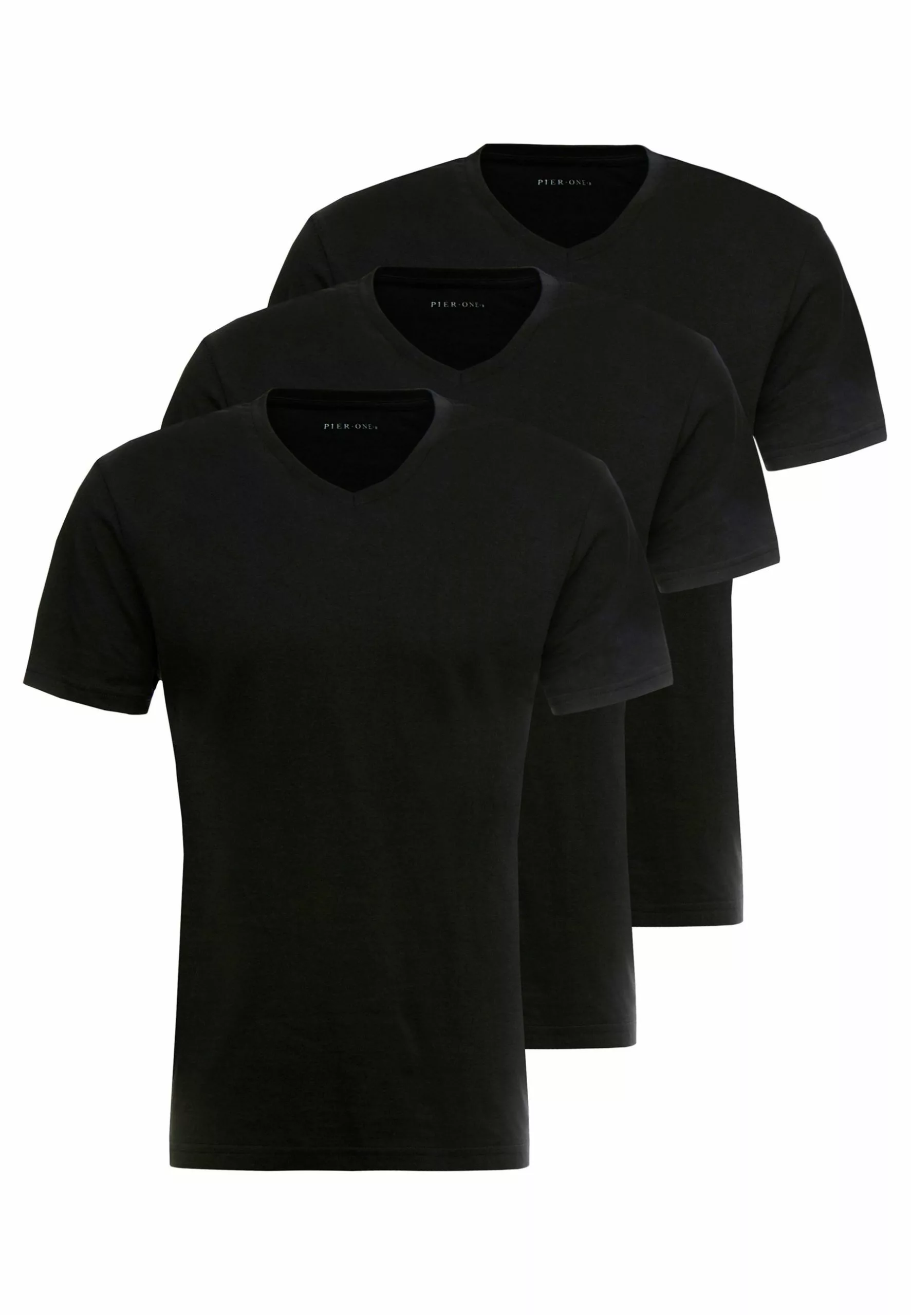 Pier One 3 Pack- Basic T-Shirt - Black 4 Pier One 3 Pack- Basic T-Shirt - Black - Image 4