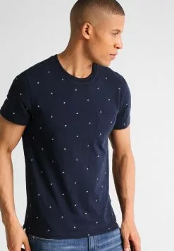 Pier One Print T-Shirt - Navy